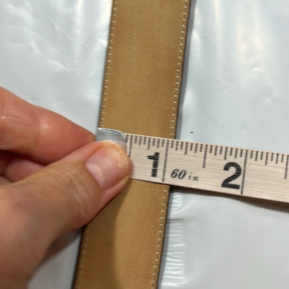 DONALD J. TRUMP 1” Brown Classic leather Belt 44 business BRASS square Buckle 44 - Picture 10 of 14